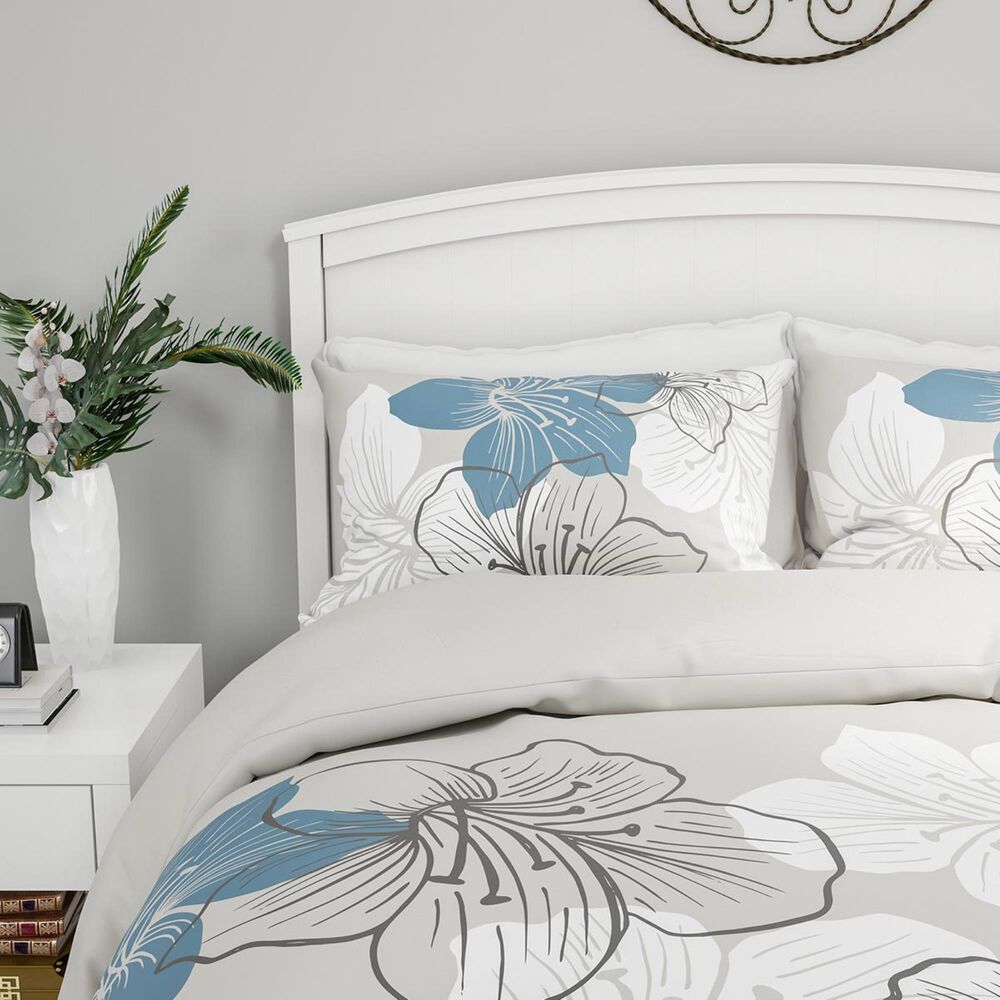 Timberlake Lavish Home &quot;Enchanted&quot; 3-Piece King Comforter Set in Blue &amp; White Floral, , large