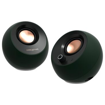 Creative Labs Pebble Pro Desktop Speaker with Bluetooth and RGB Lighting in Alpine Green, , large
