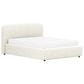 Richlands Furniture Belleville Queen Upholstered Platform Wingback Bed in Cream, , large