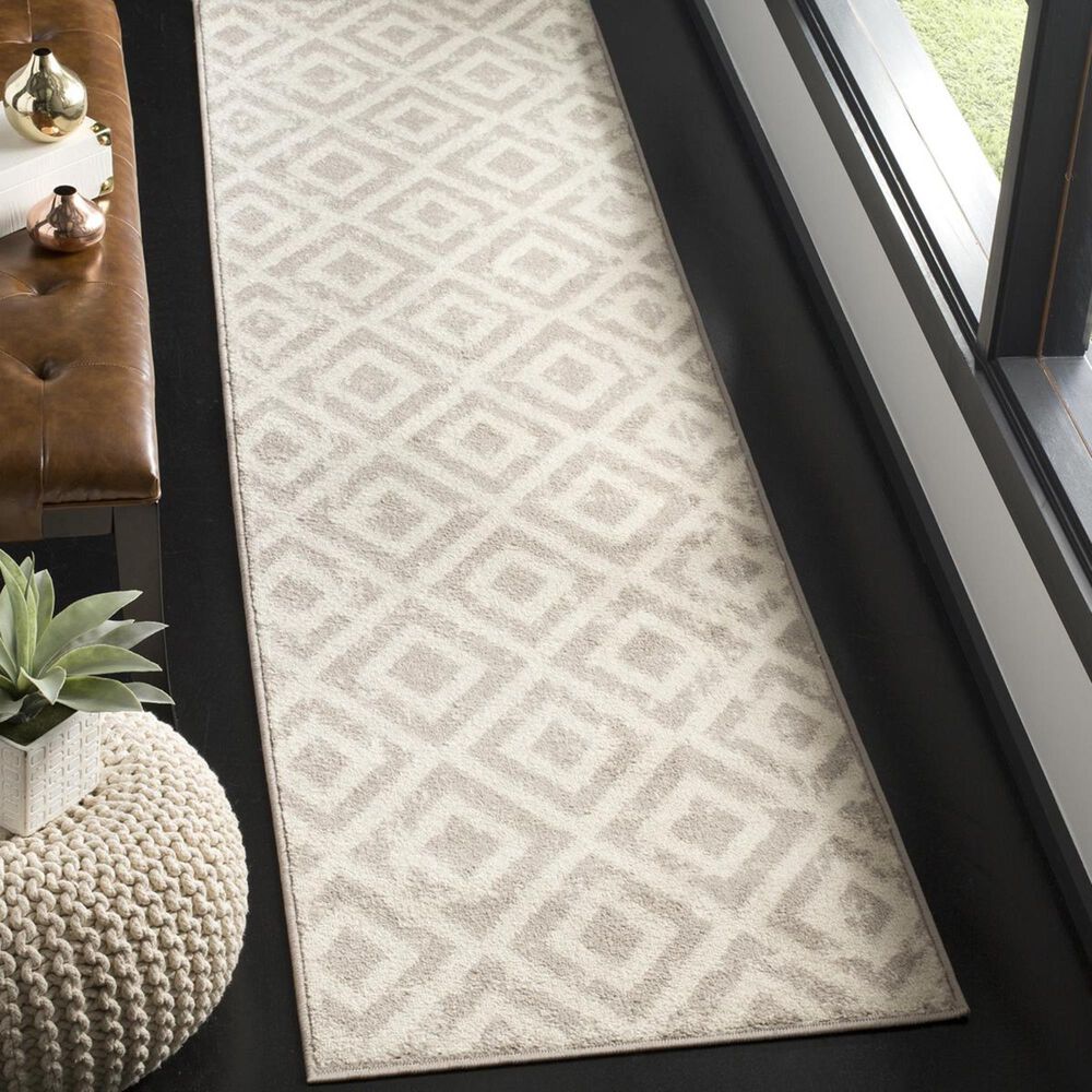 Safavieh Amsterdam AMS105A-28 2"3" x 8" Ivory/Mauve Runner, , large