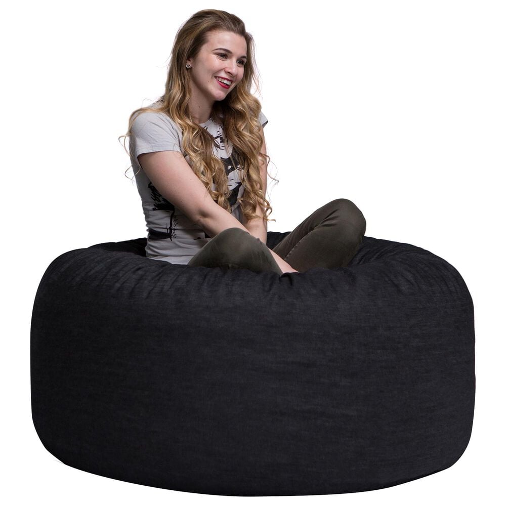 Jaxx Sacks 4" Bean Bag Chair in Black, , large