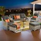 HOMLUX 6-Piece Patio Conversation Set with Coffee Table in Black, , large
