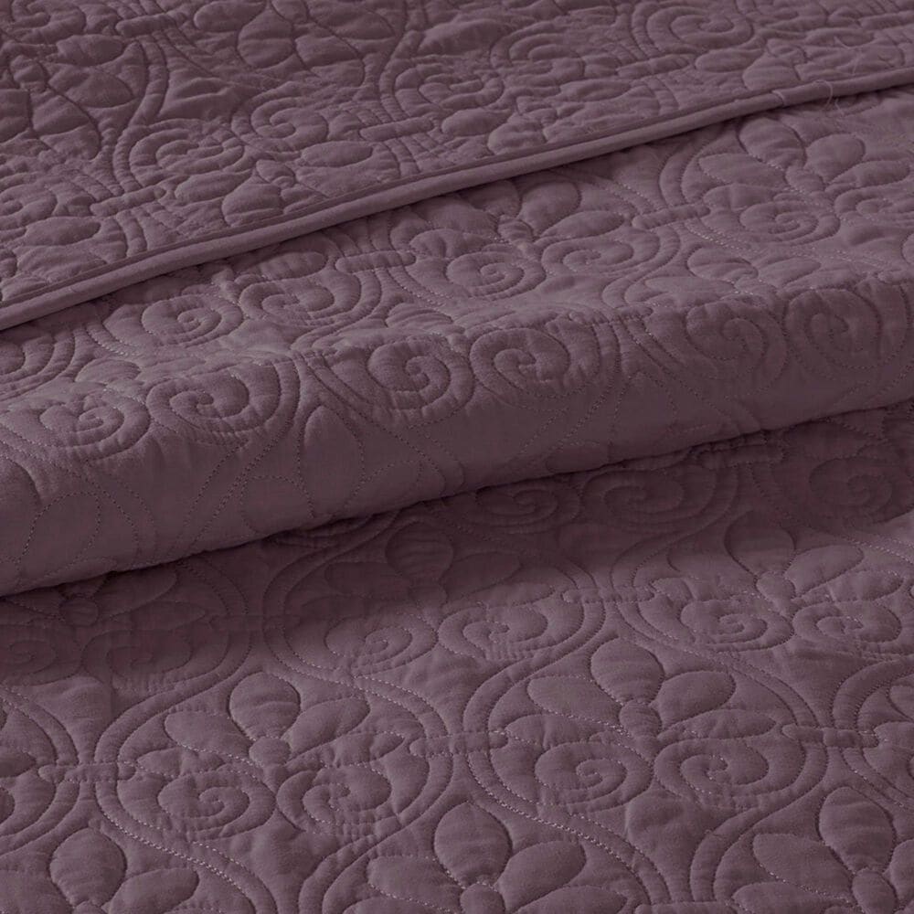 Hampton Park Quebec 3-Piece Full/Queen Quilt Set in Purple, , large