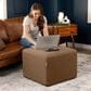 Jaxx Monroe Medium Ottoman in Earth Brown, , large