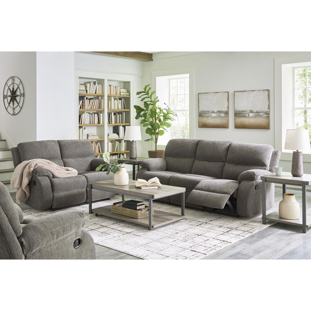 Ashley Scranto Manual Reclining Sofa in Brindle, , large