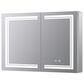 Lexora Home Mesa 40" x 28" LED Mirror Medicine Cabinet with Defogger in Aluminium, , large