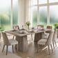 GARVEE 71" Rectangular Dining Table with Double Pedestal Base in Gray - Table Only, , large