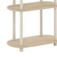 HOMLUX Turn-N-Tube 3-Tier Oval Side Display Rack in Bauhaus Oak and Beige, , large