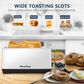 HOMLUX 4-Slice Toaster with 6 Browning Settings in Silver, , large