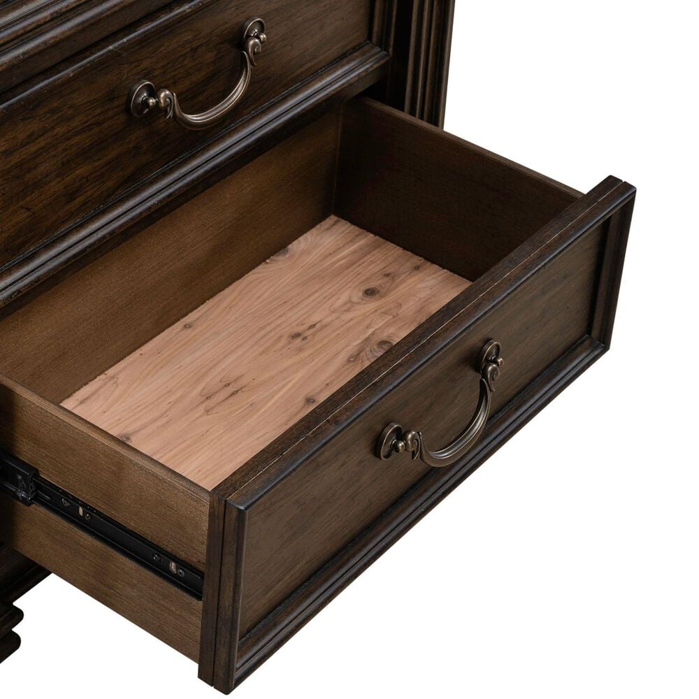 Belle Furnishings Provence Park 3-Drawer Nightstand in Chateau Brown, , large