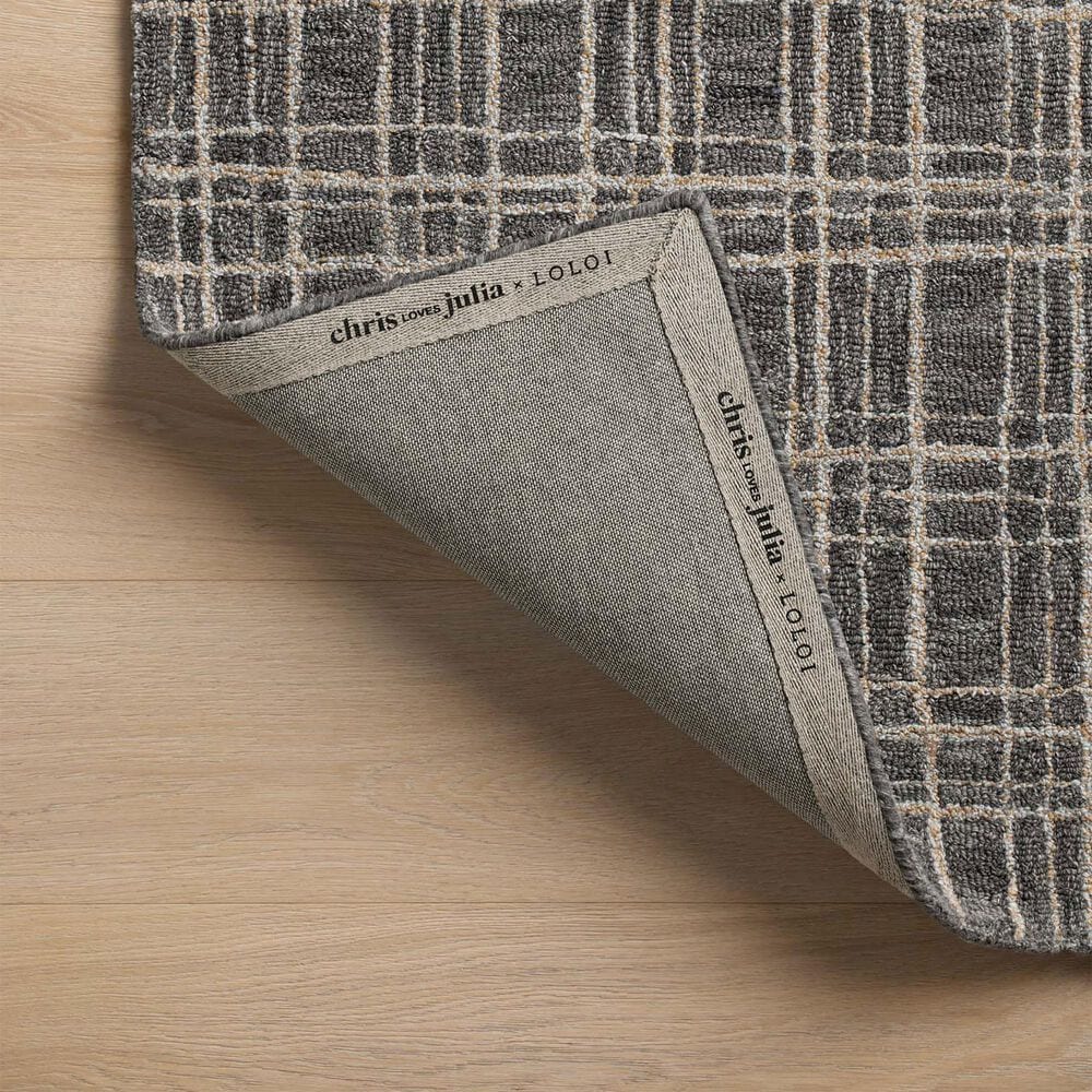 Chris Loves Julia x Loloi Polly 5&#39; x 7&#39;6&quot; Graphite and Pebble Area Rug, , large