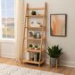 Linon Home Decor Charlotte 5-Shelf Ladder Bookcase in Natural, , large