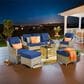 HOMLUX 5-Piece Patio Conversation Set with Two Ottomans in Navy Blue, , large