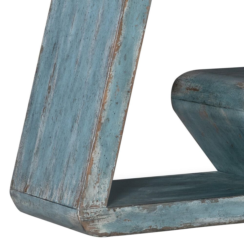 Hooker Furniture Commerce and Market Inside Track Console Table in Distressed Blue, , large