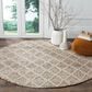Safavieh Natura NAT711A 6" Round Ivory and Stone Area Rug, , large