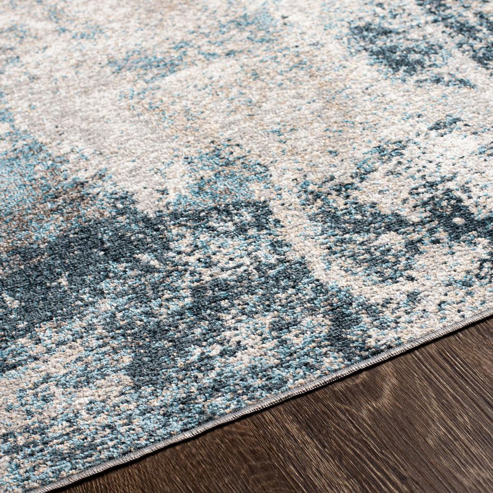 Surya Lavadora LVR-2313 2&#39;7&quot; x 7&#39;3&quot; Ink Blue, Navy, Light Gray, Light Beige and Cream Runner, , large