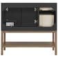 37B Isadore 36" Single Bathroom Vanity Cabinet in Tricorn Black and White Composite Stone Top and Backsplash, , large