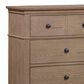 Riva Ridge Oxford 4-Piece King Panel Storage Bedroom Set in Tan with USB Ports, , large