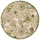 Nourison Aloha ALH17 5"3" Round Ivory and Green Indoor/Outdoor Area Rug, , large