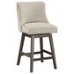 Valor Living Granville Swivel Counter Stool with Wheat Upholstered in Grey, , large