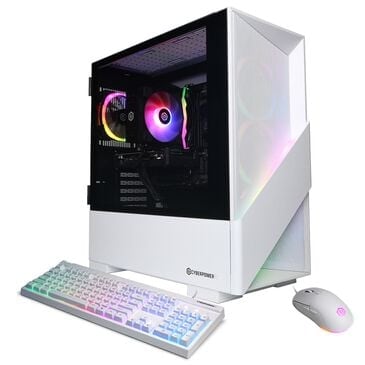 CyberPowerPC Gamer Xtreme Gaming Desktop | Intel Core Ultra 5 225F - 16GB RAM - AMD Radeon RX 9060 XT Graphics - 1TB SSD in White, , large