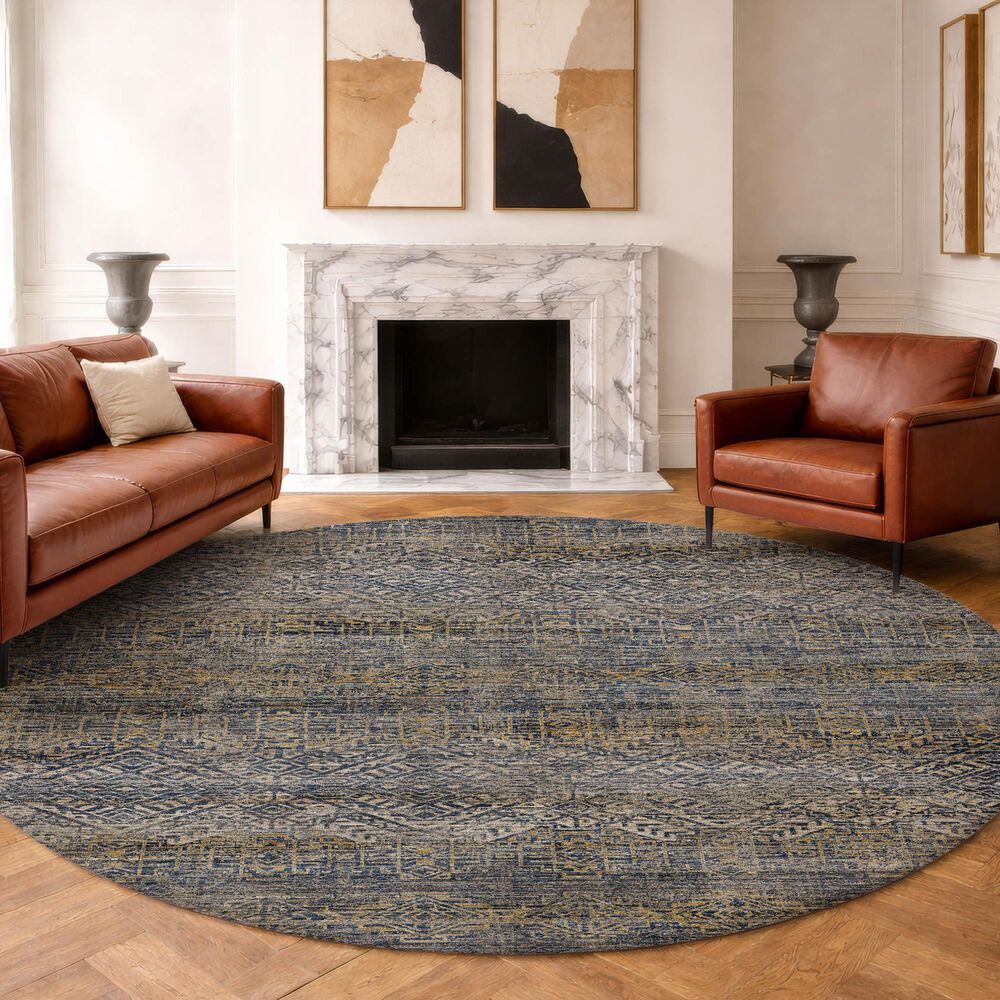 Dalyn Rug Company Vico VC8 Navy 8' Round Area Rug, , large