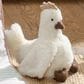 Lambs & Ivy Farmyard Friends Peep Chicken Plush Toy in White, Brown and Light Taupe, , large