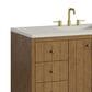 James Martin Hudson 48" Single Bathroom Vanity in Honey Oak with 3 cm Siberian Silestone Top, Rectangular Sink and FreePower Wireless Charger, , large