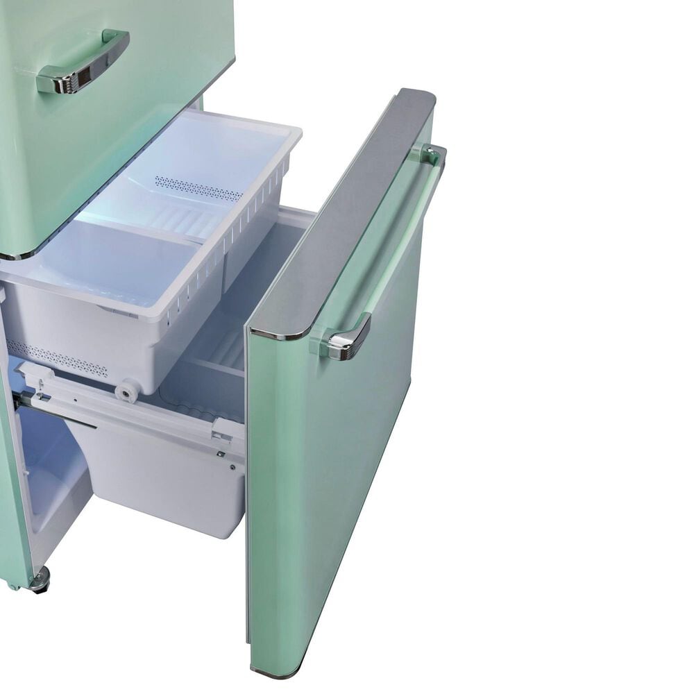 Unique Appliances Classic Retro 18 Cu. Ft Bottom Freezer Refrigerator in Summer Mint Green, , large