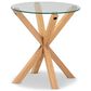 Baxton Studio Lida End Table in Clear/Natural, , large