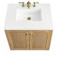 James Martin Vanities Laurent 30" Single Bathroom Vanity in Light Natural Oak with 3 cm White Zeus Quartz Top and Rectangular Sink, , large