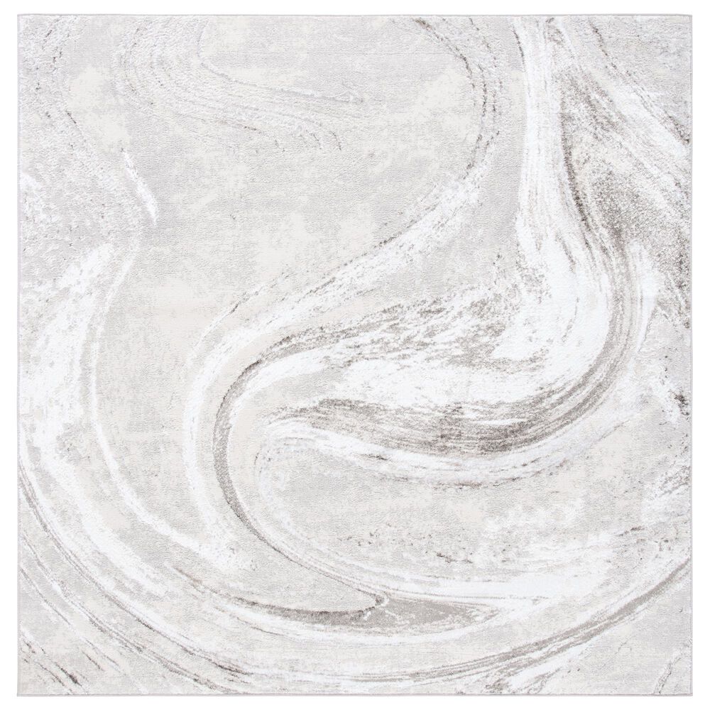 Safavieh Orchard Abstract 6"7" Square Light Grey Area Rug, , large