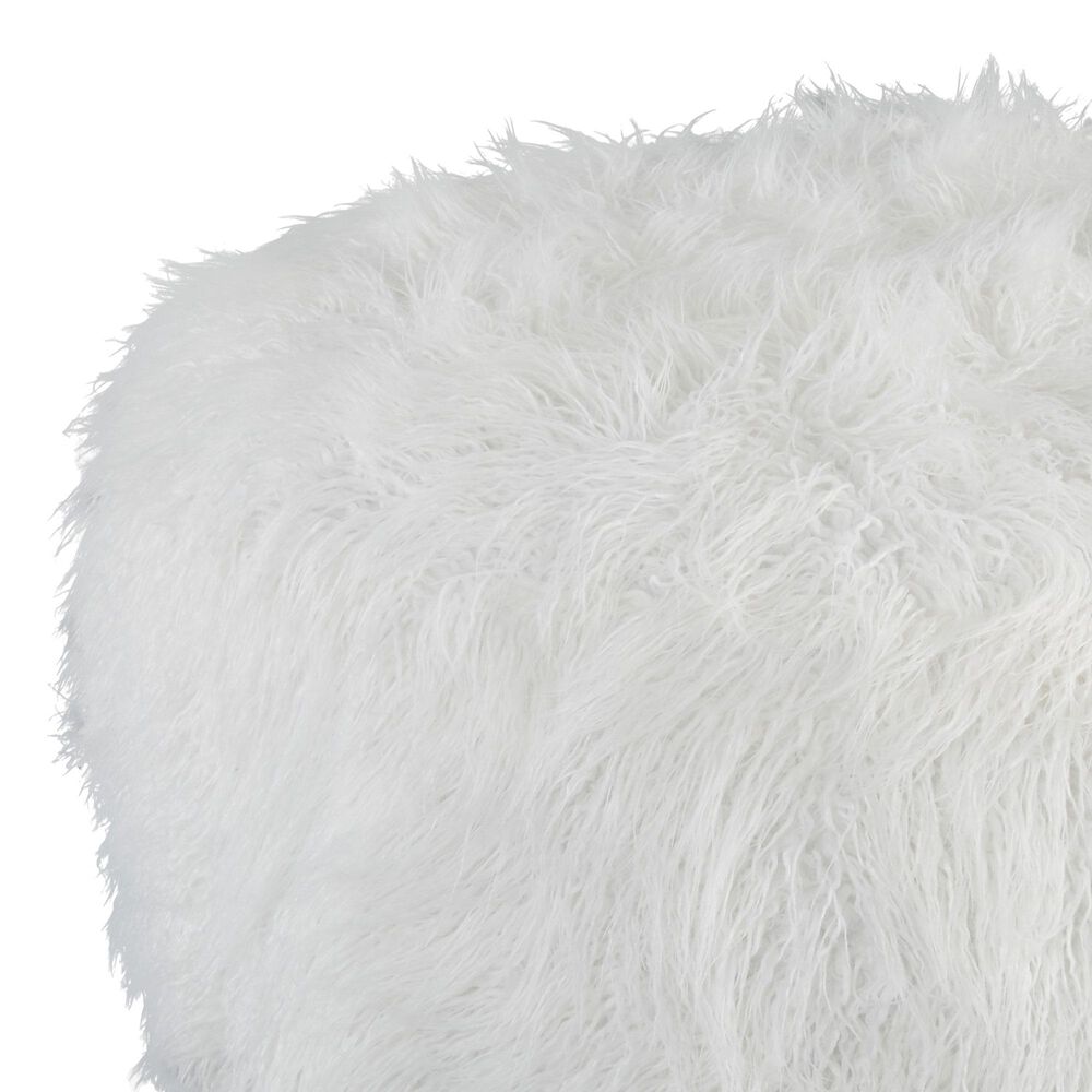 Ashley Galice Oversized Accent Ottoman in White, , large