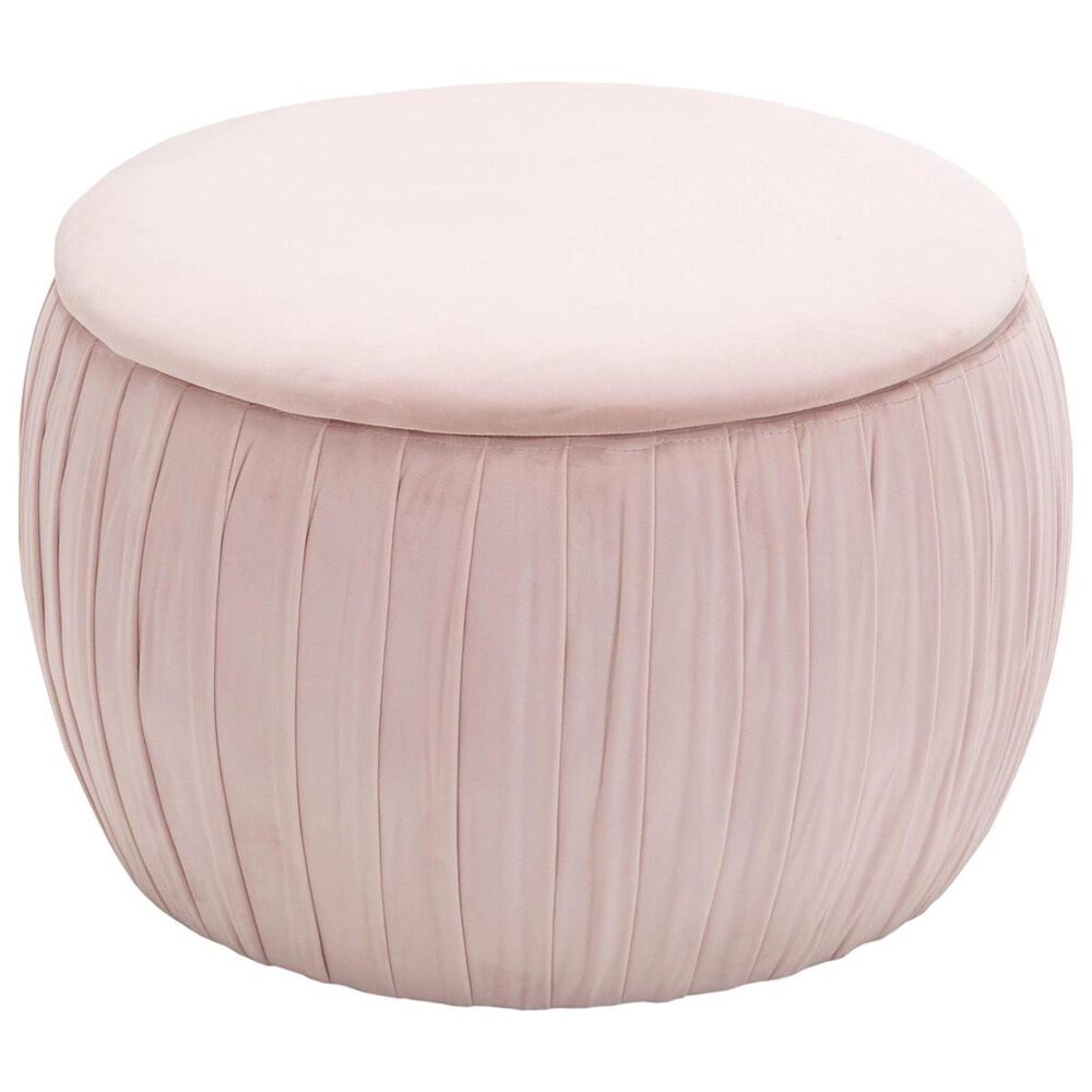 Tov Furniture Fleur Storage Ottoman in Blush, , large