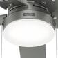 Hunter Sea Point 52" Outdoor Ceiling Fan with LED Lights in Matte Silver, , large