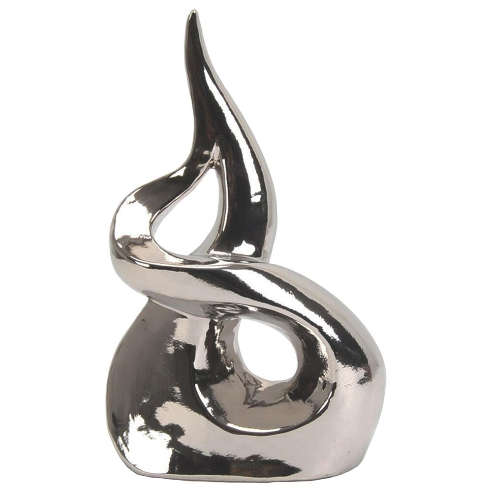 Sagebrook Home 12.5" Abstract Sculpture in Silver, , large