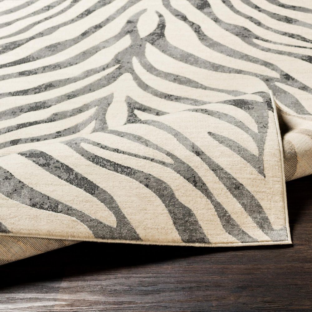 Surya City 3&#39;11&quot; x 5&#39;7&quot; Charcoal, Light Slate, Light Beige, Taupe and Black Area Rug, , large