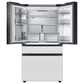 Samsung Bespoke 23 Cu. Ft. Counter Depth French Door Refrigerator with Beverage Center - Morning Blue Glass Top Panel with White Glass Middle and Bottom Panels Included, , large