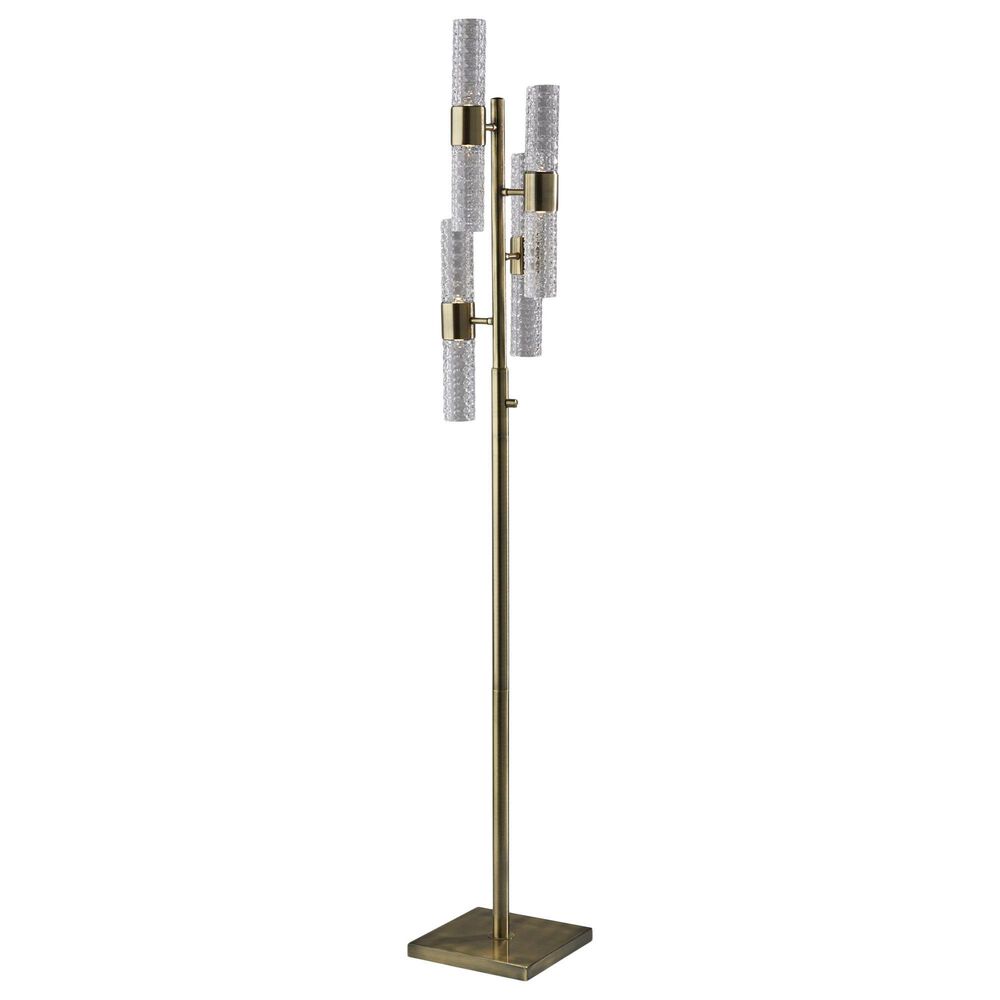 Adesso Harriet LED Floor Lamp in Antique Brass, , large