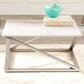 Steve Silver Zurich Cocktail Table in White and Pewter, , large