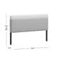 The Monday Company Emslie Upholstered Pillow Headboard in Light Gray, , large