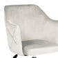 Impressions Vanity Pearl Tufted Vanity Chair with Cool Grey Cushion in Silver, , large