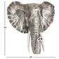 Maple and Jade 16" x 16" Eclectic Elephant Head Wall Decor in Silver, , large