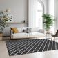 Dalyn Rug Company York 8" x 10" Black Indoor/Outdoor Area Rug, , large