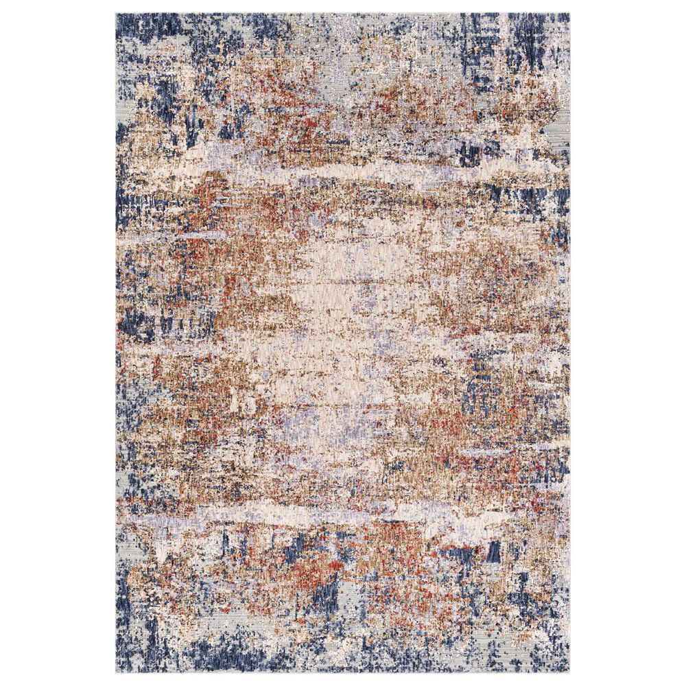 Surya Infinity 12" x 15" Dark Blue, Camel, Rust, Gray, Beige and Cream Area Rug, , large