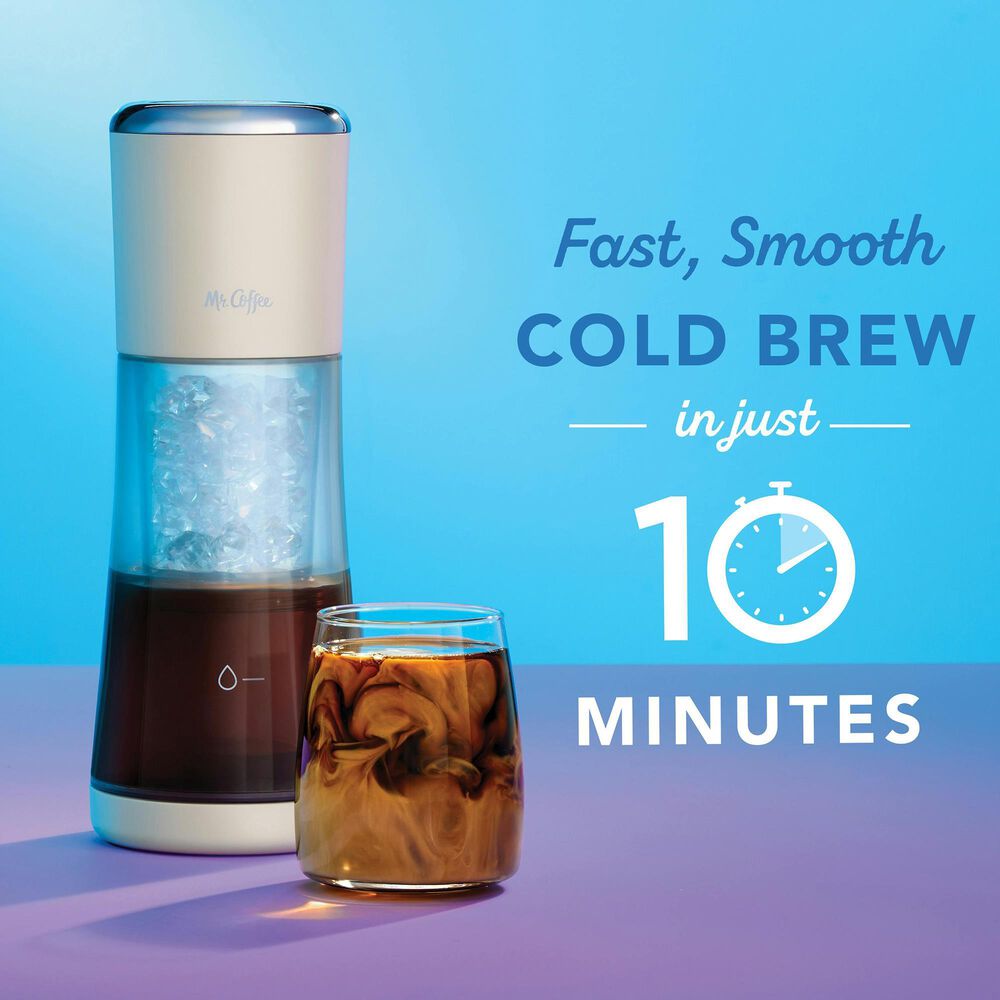 Mr. Coffee 13 Oz Express Cold Brew Coffee Maker in Oat Milk, , large