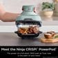 Shark Crispi 4-In-1 Portable Glass Air Fryer Cooking System in Sage Green, , large