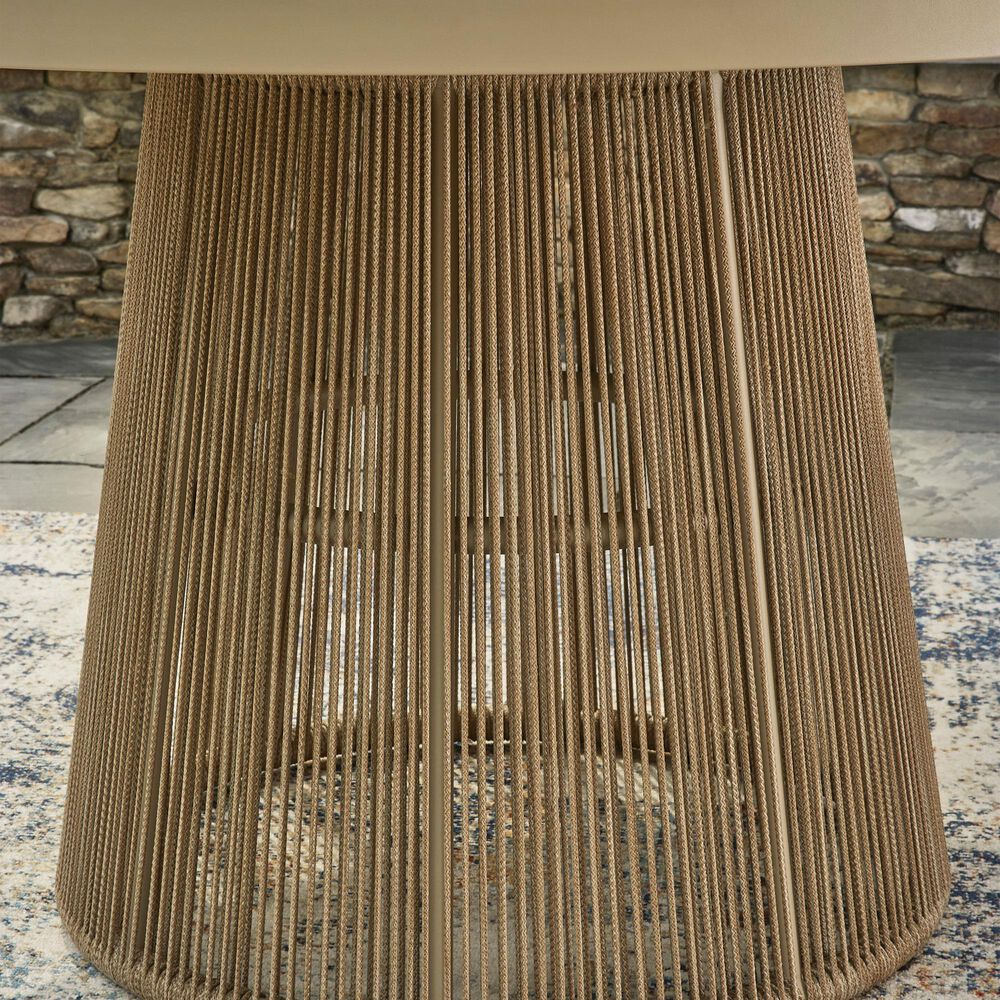 Ashley Orchard Beach Patio Dining Table in Beige, , large