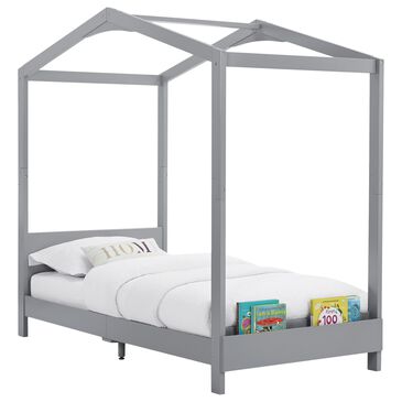 Delta Poppy Twin House Bed in Grey, , large