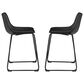 Ashley Centiar Upholstered Barstool in Black Faux Leather (Set of 2), , large